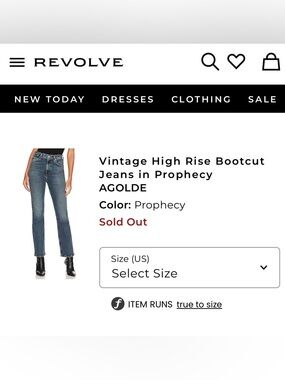 AGOLDE High-Rise Bootcut Jeans in Prophecy Blue